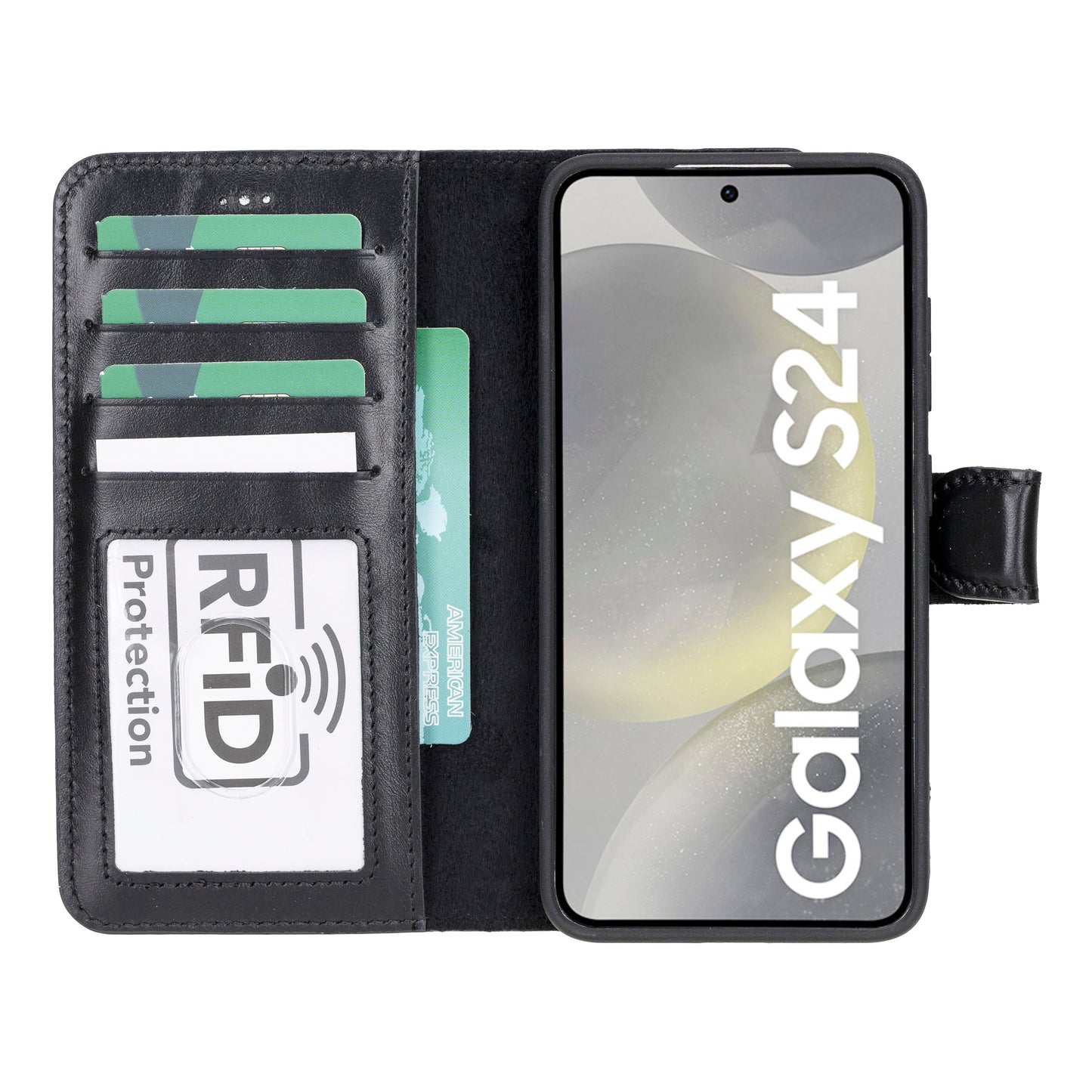 Étuis portefeuille en cuir pour Samsung Galaxy S24 Series RFID - MW