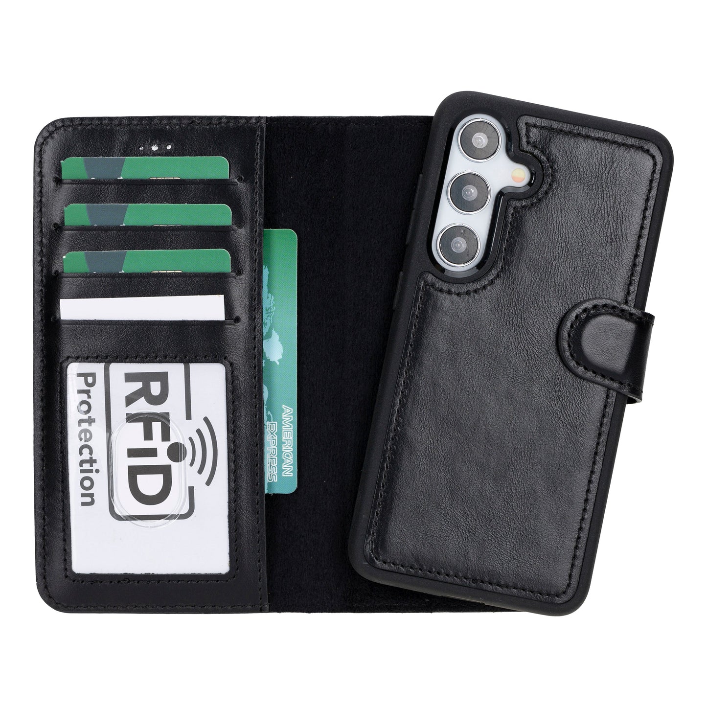 Étuis portefeuille en cuir pour Samsung Galaxy S24 Series RFID - MW