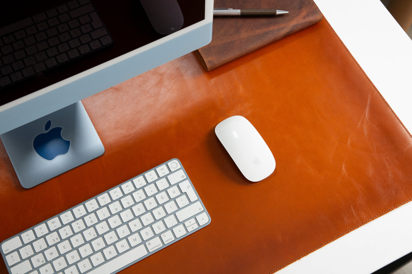 Natty Leather Natural Desk Mat (46 cm x 33 cm)
