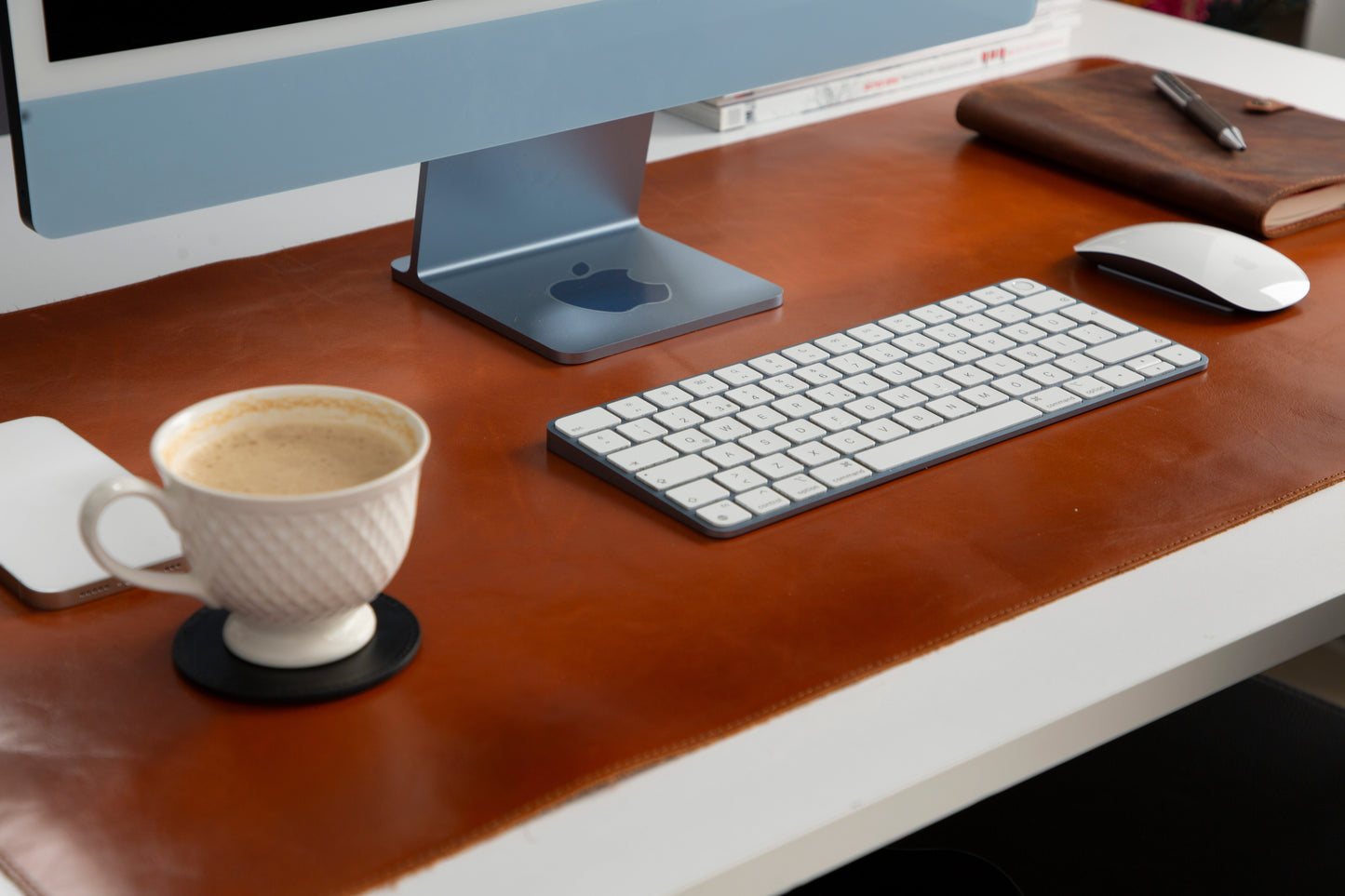 Natty Leather Natural Desk Mat (46 cm x 33 cm)
