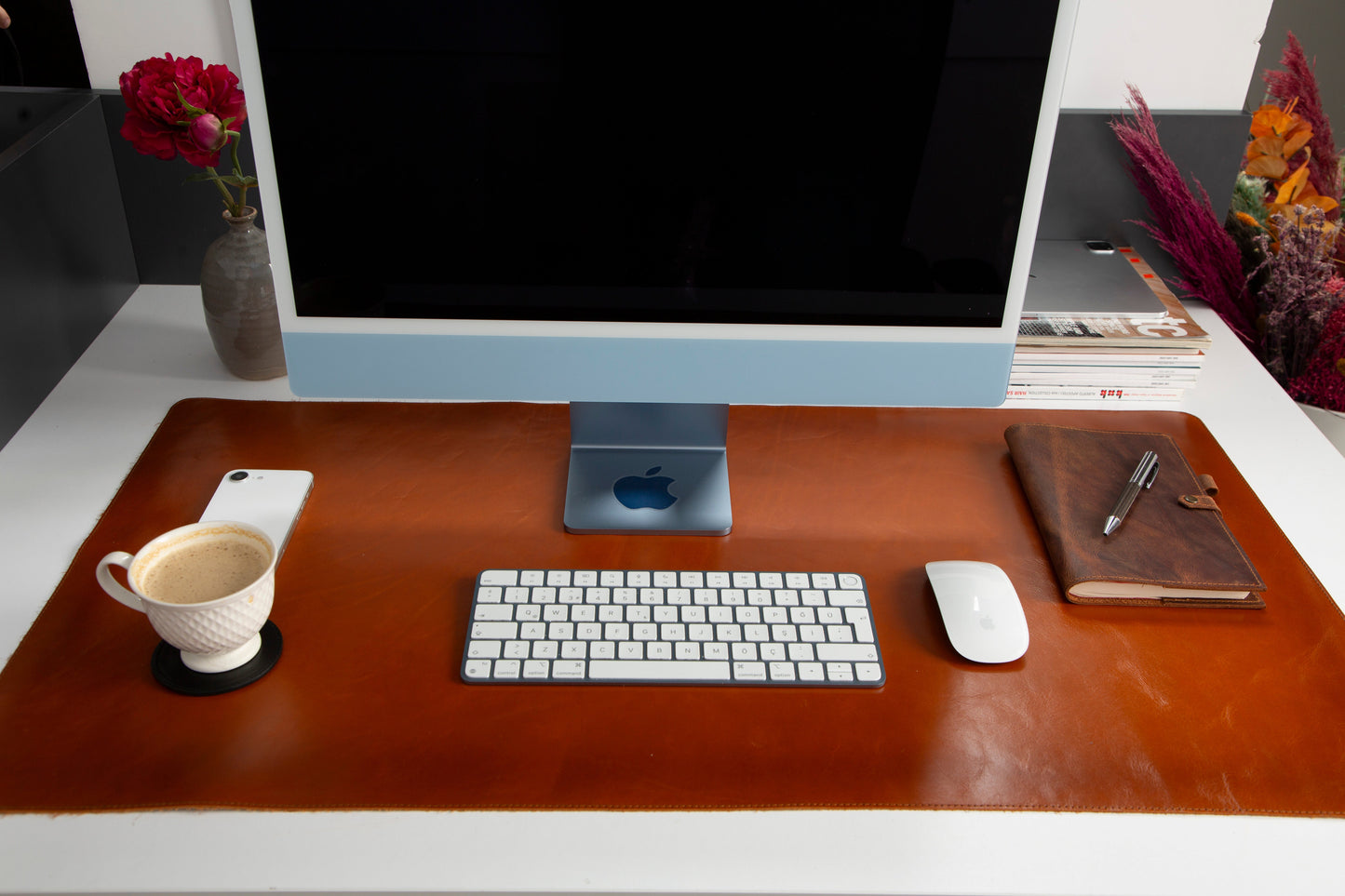 Natty Leather Natural Desk Mat (65 cm x 35 cm)