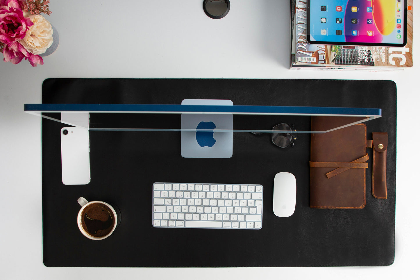 Natty Leather Natural Desk Mat (46 cm x 33 cm)