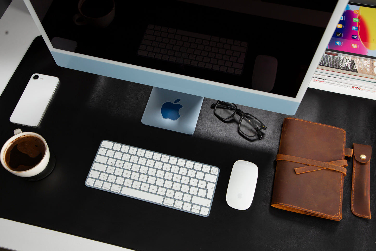 Natty Leather Natural Desk Mat (65 cm x 35 cm)