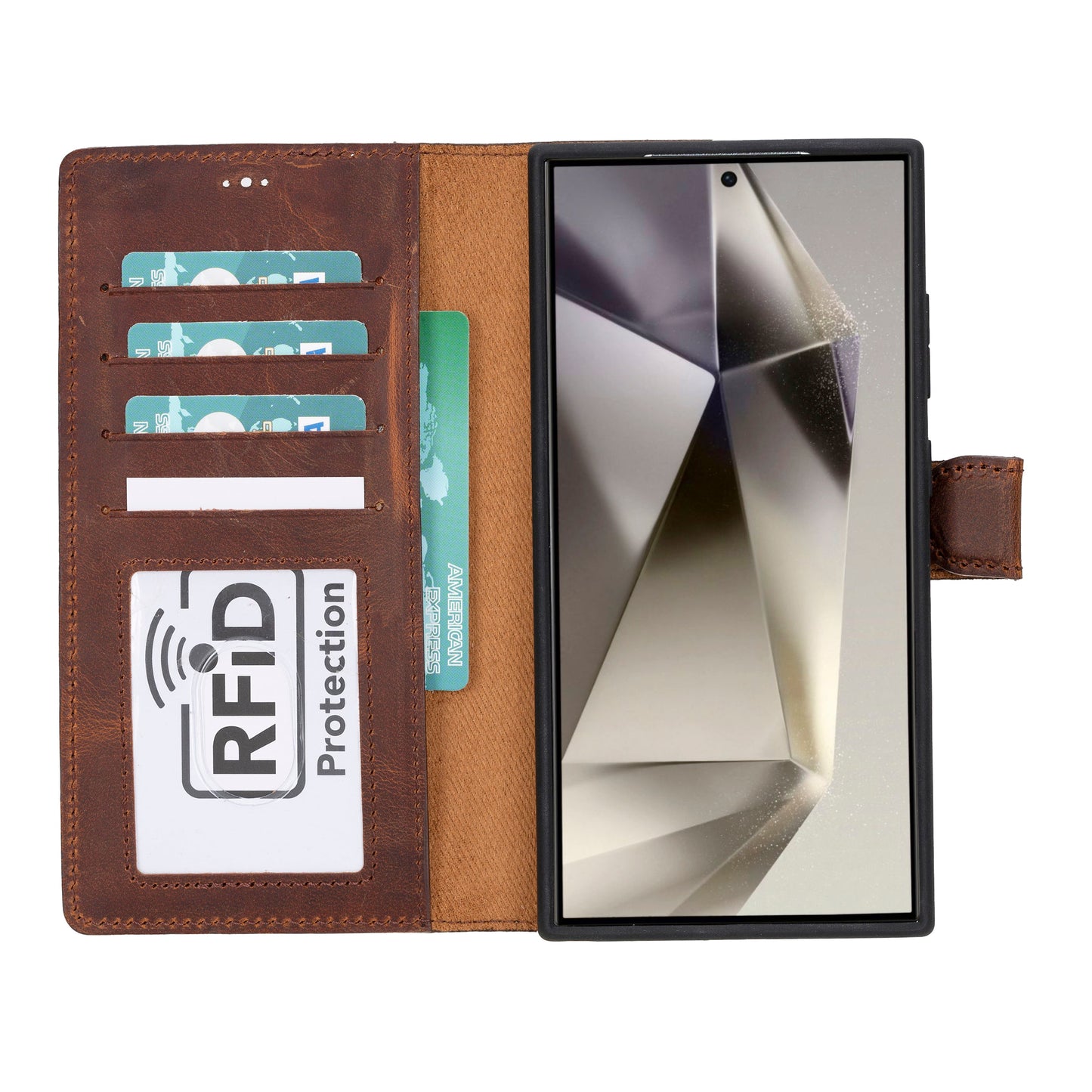 Étuis portefeuille en cuir pour Samsung Galaxy S24 Series RFID - MW