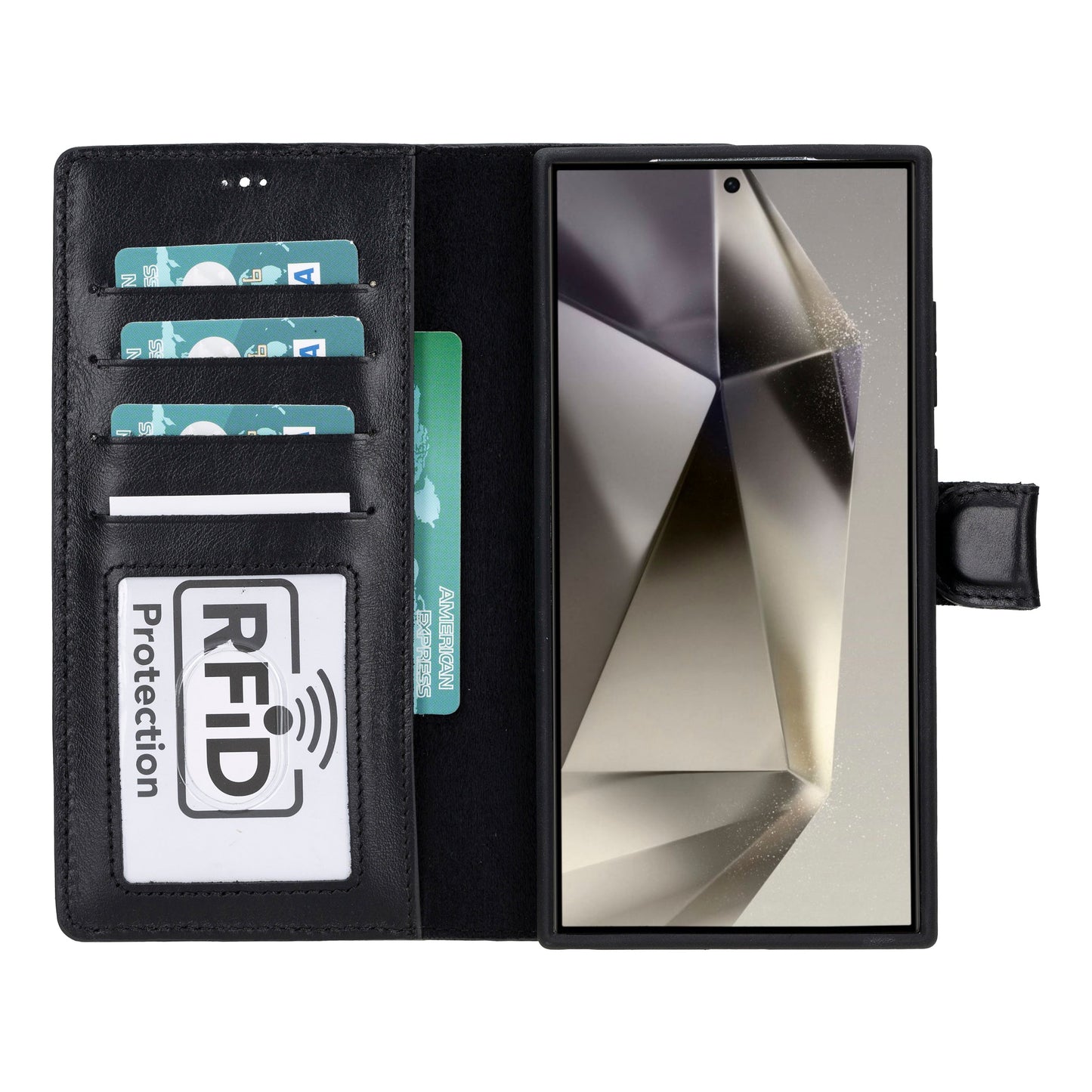Étuis portefeuille en cuir pour Samsung Galaxy S24 Series RFID - MW