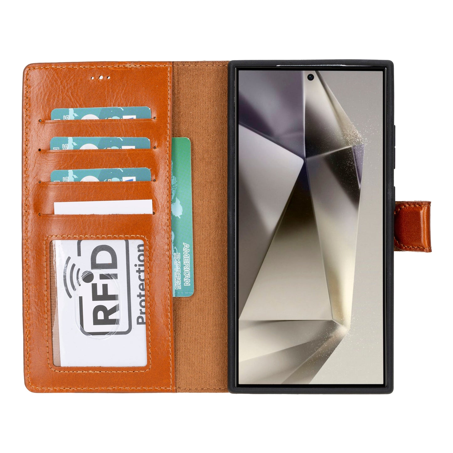Étuis portefeuille en cuir pour Samsung Galaxy S24 Series RFID - MW