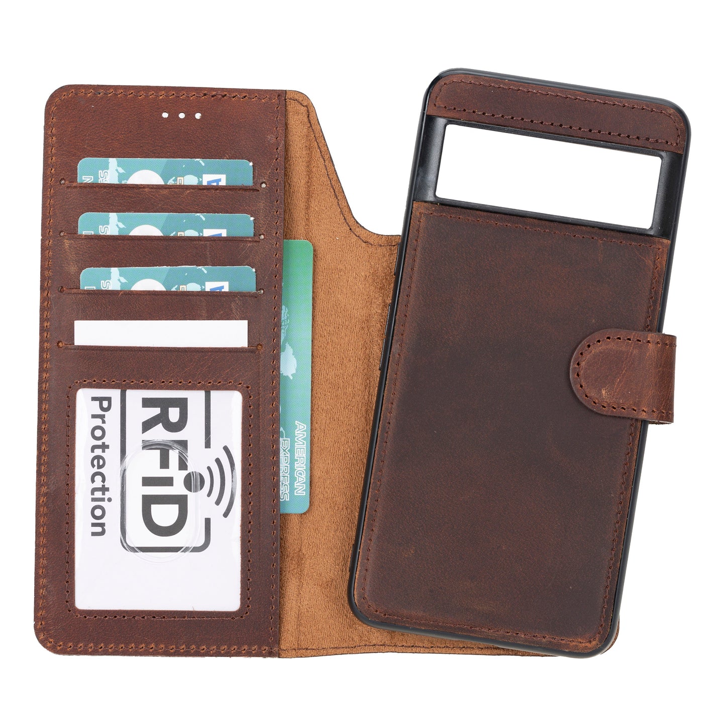 Magic Google Pixel 10 Detachable Leather Wallet Case