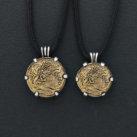 925 Sterling Silver Alexander the Great Coin Women Pendant