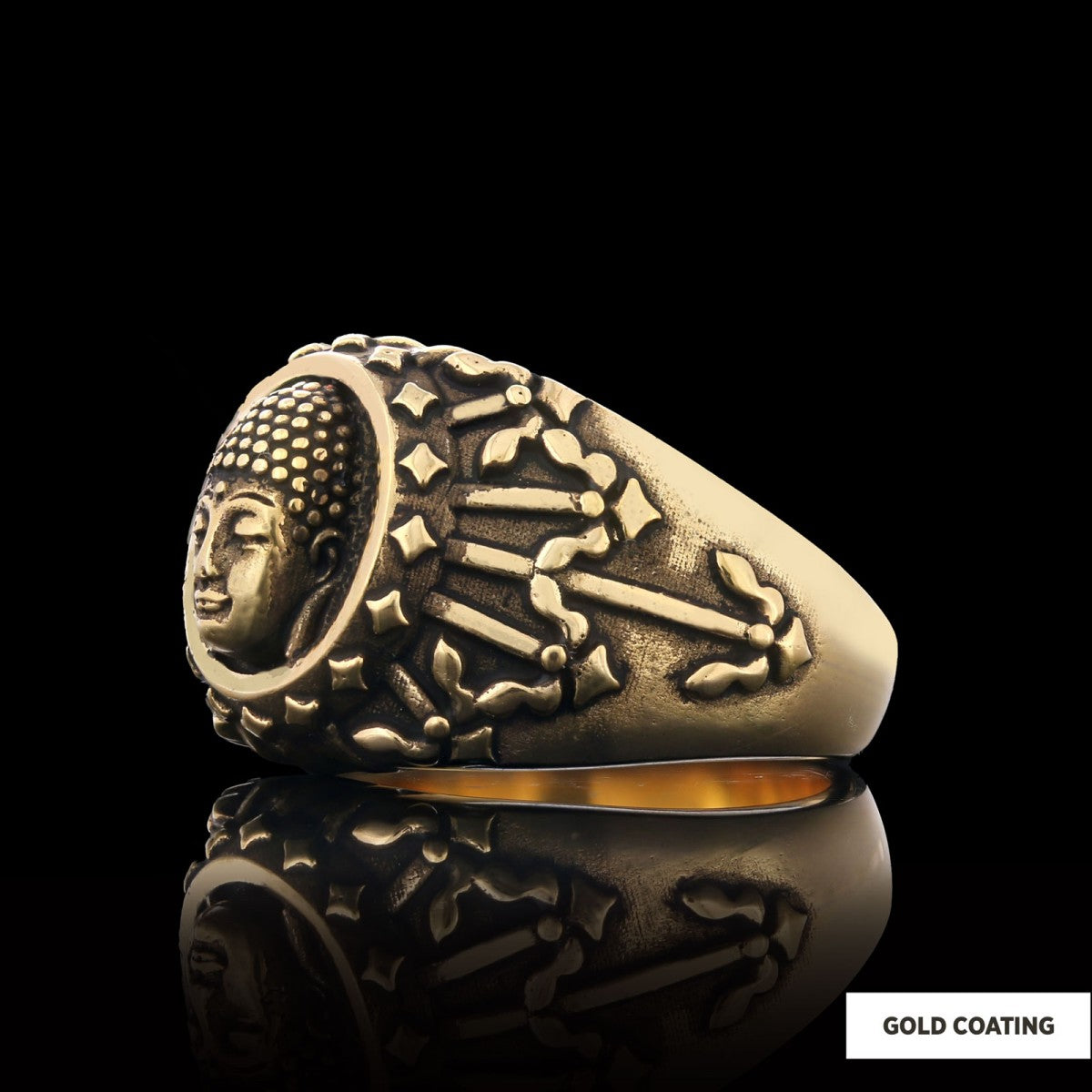 925 Sterling Silver Buddha Ring, 3D Buddha Ring, Meditation, Yoga, Buddhist Jewelry by SWISS PLUS - Buddhist Jewelry Collecti