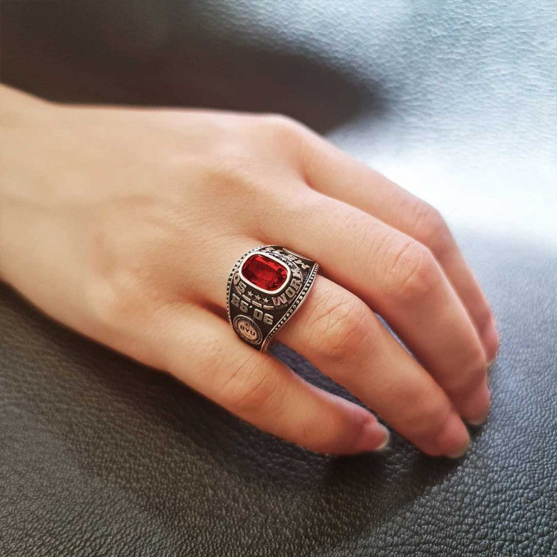 925 Sterling Silver California Staet University Women Ring by SWISS PLUS - Custom College Class Rings - view 5