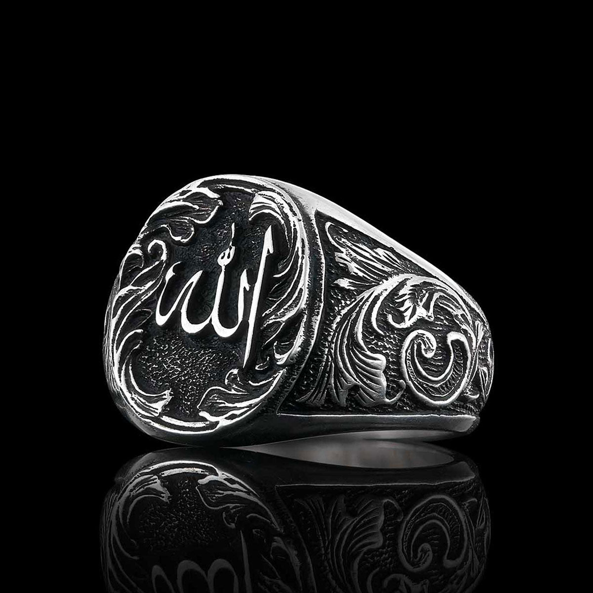 925 Sterling Silver Celtic Islamic Allah Ring