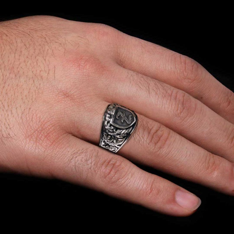 925 Sterling Silver Celtic Z Letter Ring by SWISS PLUS - Letter Collection - view 4