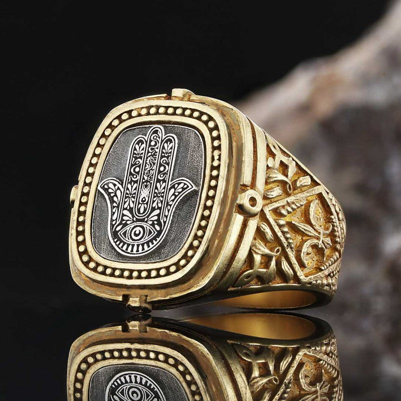925 Sterling Silver Hamsa Ring - view 1