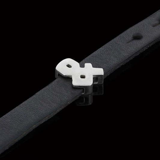 925 Sterling Silver Letter & Thick Alphabet Bracelet