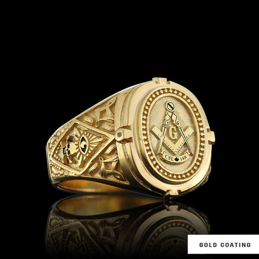 925 Sterling Silver Lodge Canada Masonic Ring - view 2