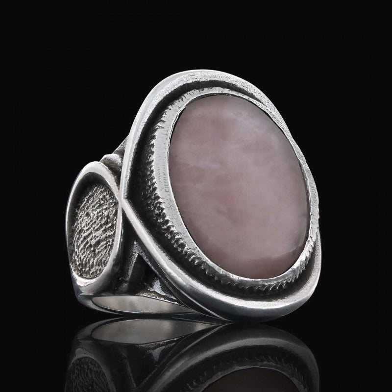 925 Sterling Silver Men Ring With Special Stone by SWISS PLUS - Unique Design Rings - view 7