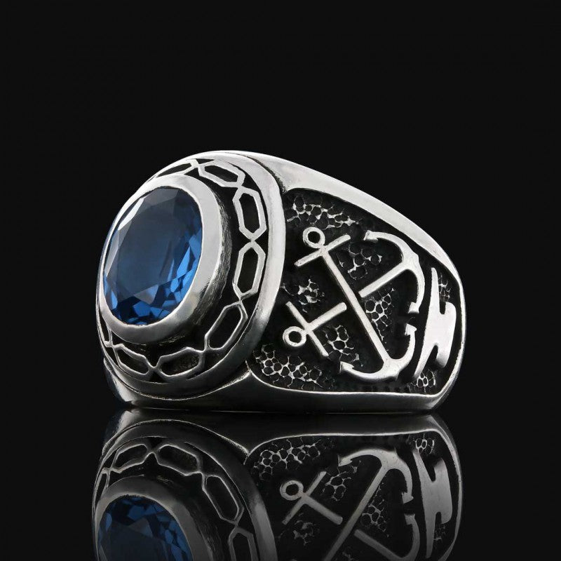 925 Sterling Silver Men Ring by SWISS PLUS - Unique Design Rings - view 7