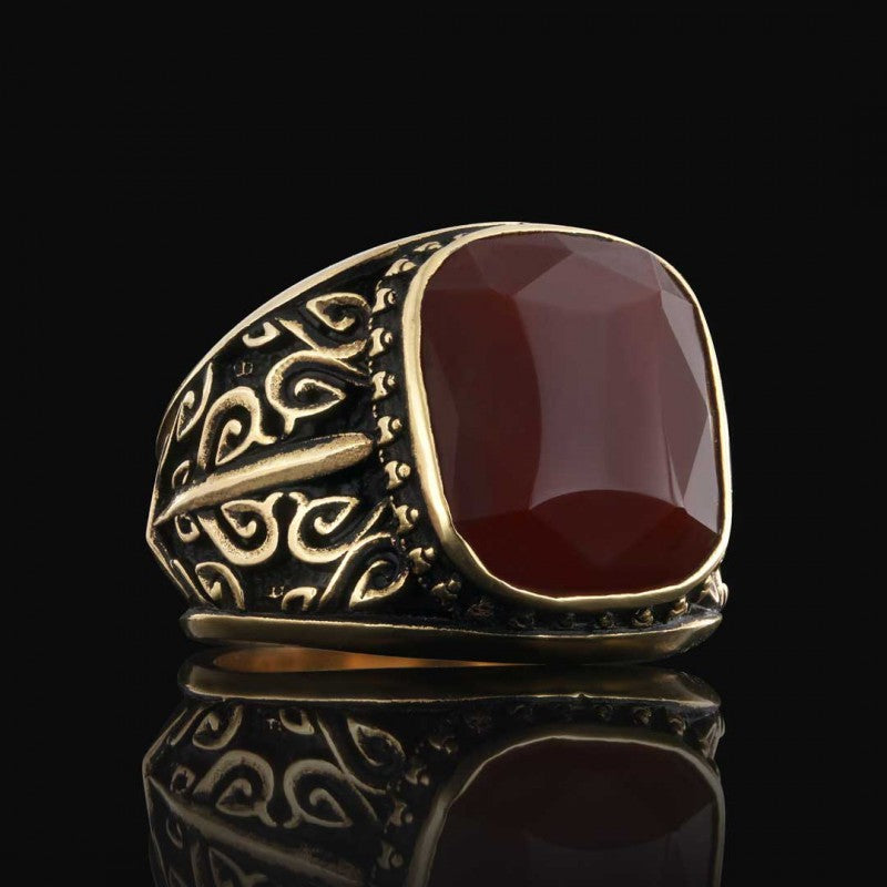 Unique 925 Sterling Silver Men Ring by SWISS PLUS - Unique Design Rings - view 4