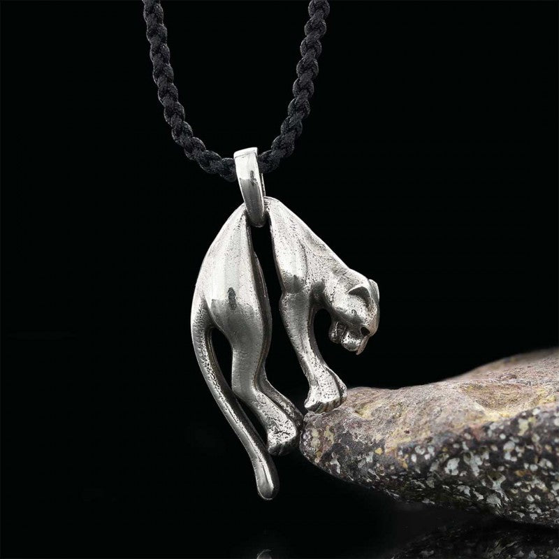 925 Sterling Silver Pendant Necklace Panther - view 1