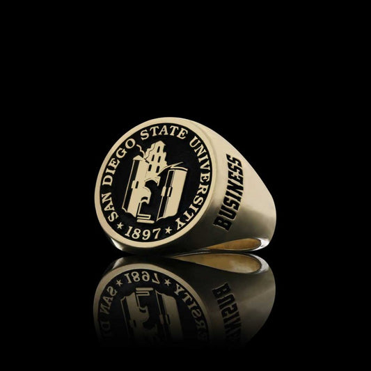 925 Sterling Silver San Diego State University Ring by SWISS PLUS - Custom College Class Rings - view 2
