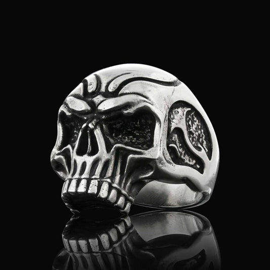925 Sterling Silver Skull Ring by SWISS PLUS - Skull Rings - view 2