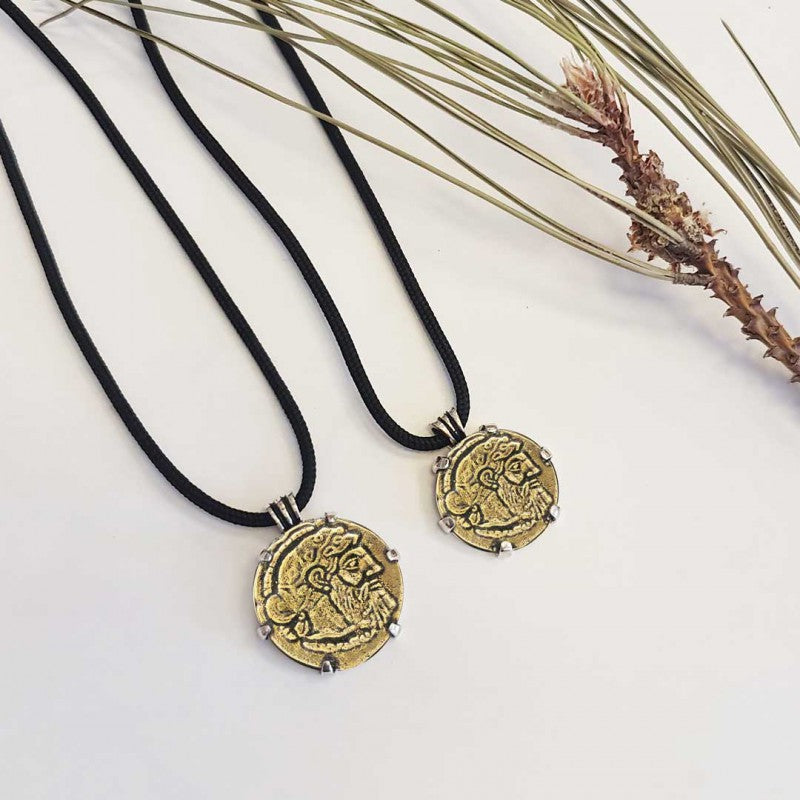 925 Sterling Silver Special Design Greek Drachm of Naxos Coin Women Pendant - view 5
