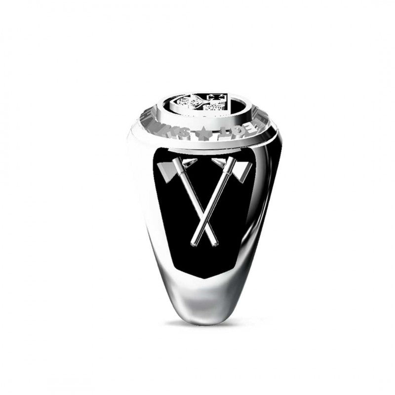 925 Sterling Silver Tomahawks Signet Ring by SWISS PLUS - Military Rings - view 4