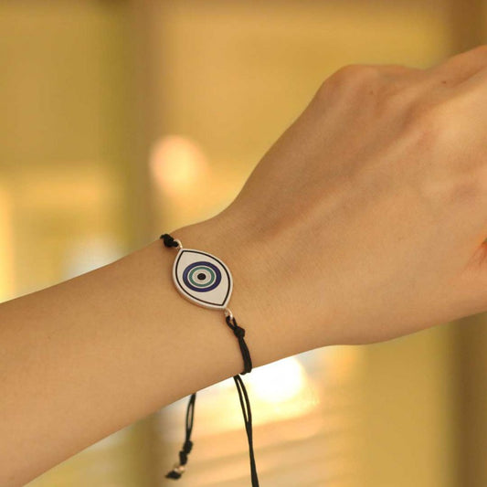 925 Sterling Silver Turkish Blue Evil Eye Beads Bracelet - view 2