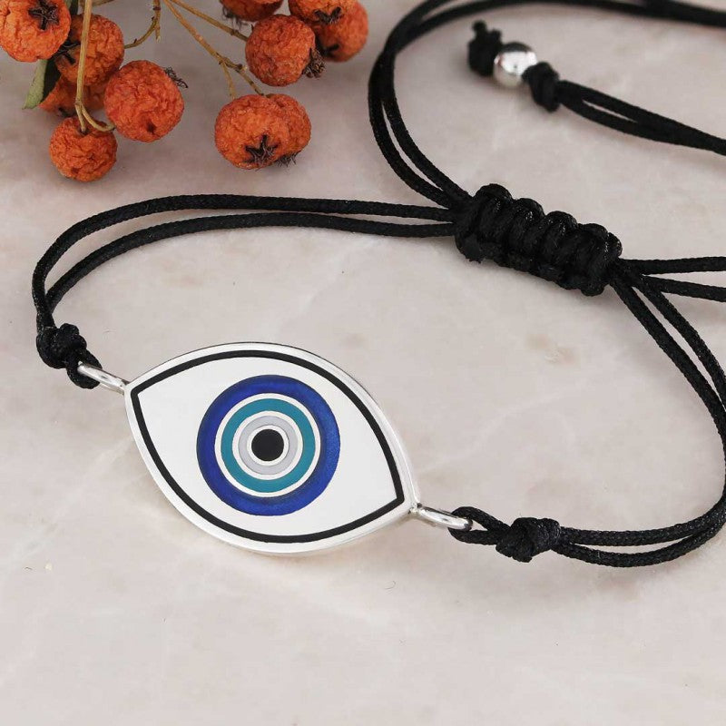 925 Sterling Silver Turkish Blue Evil Eye Beads Bracelet by SWISS PLUS - Turkish Blue Evil Eye Bead Bracelet - view 3