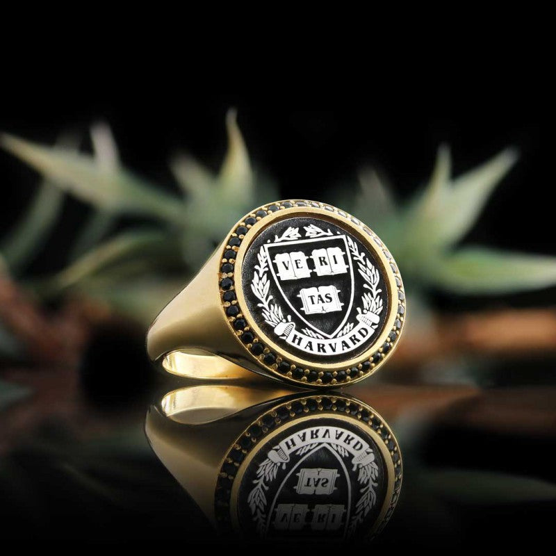925 Sterling Silver Women Design Harvard Ring