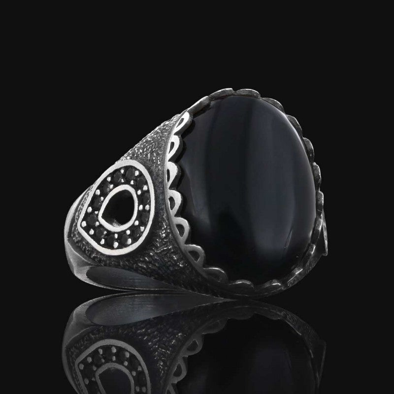Amber Stone Silver Ring 925 Sterling by SWISS PLUS - Unique Design Rings - view 7