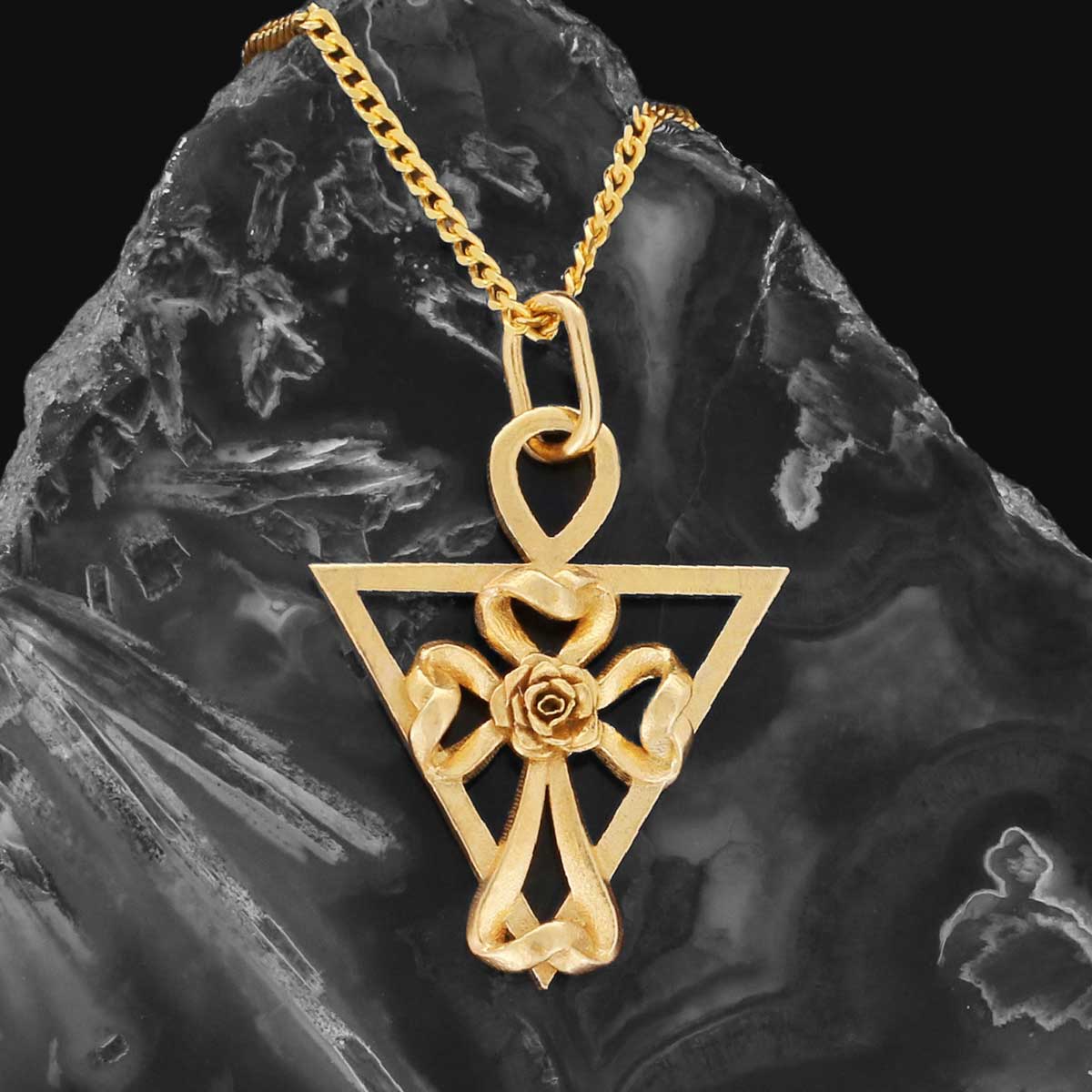 Amorc Mystic Cross Necklace, Rosicrucian Pendant, Spiritual Symbol Jewelry
