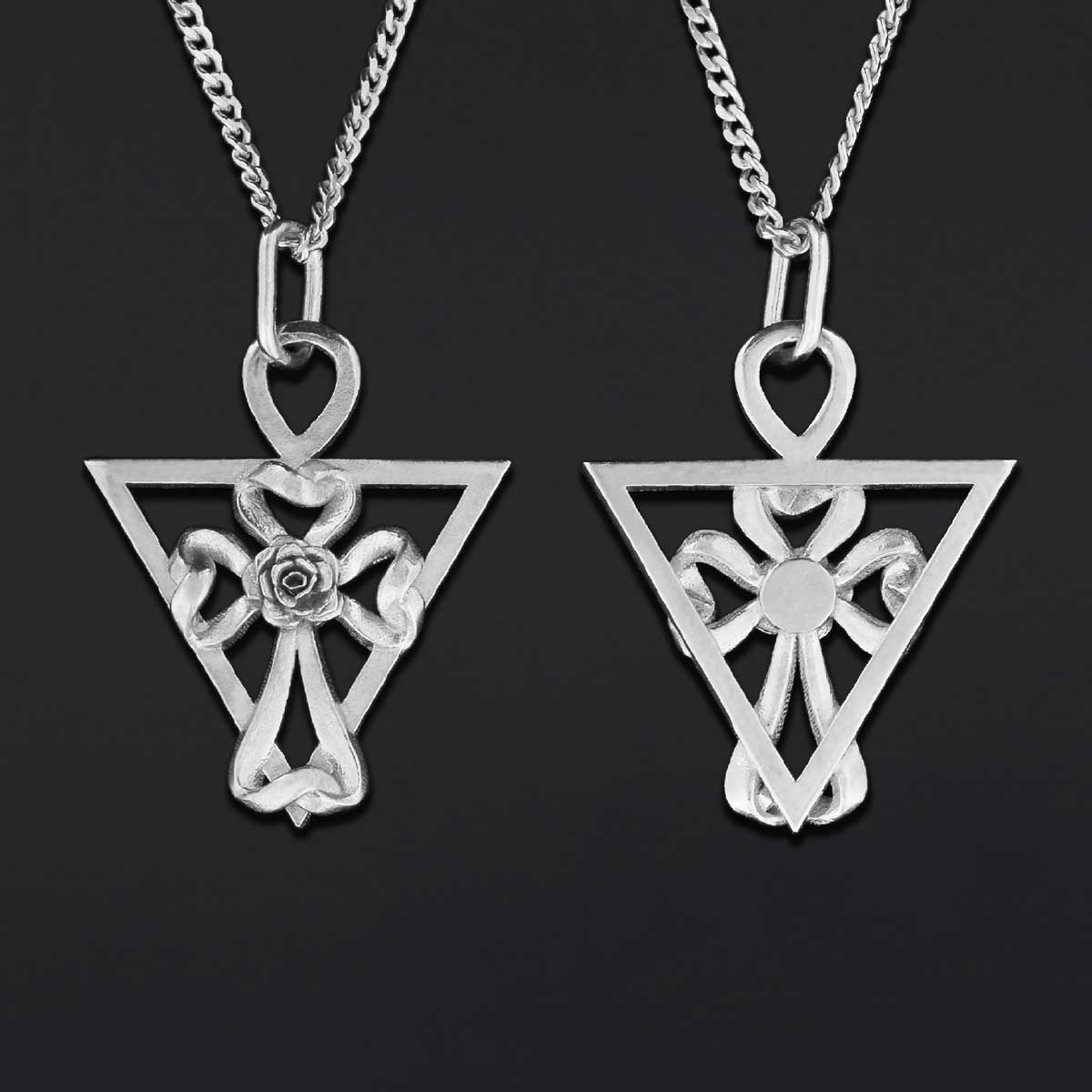 Amorc Mystic Cross Necklace, Rosicrucian Pendant, Spiritual Symbol Jewelry - view 3