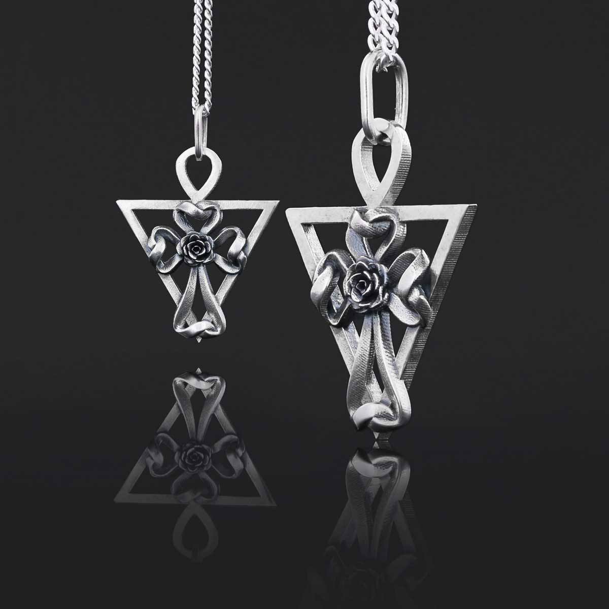 Amorc Mystic Cross Necklace, Rosicrucian Pendant, Spiritual Symbol Jewelry - view 5