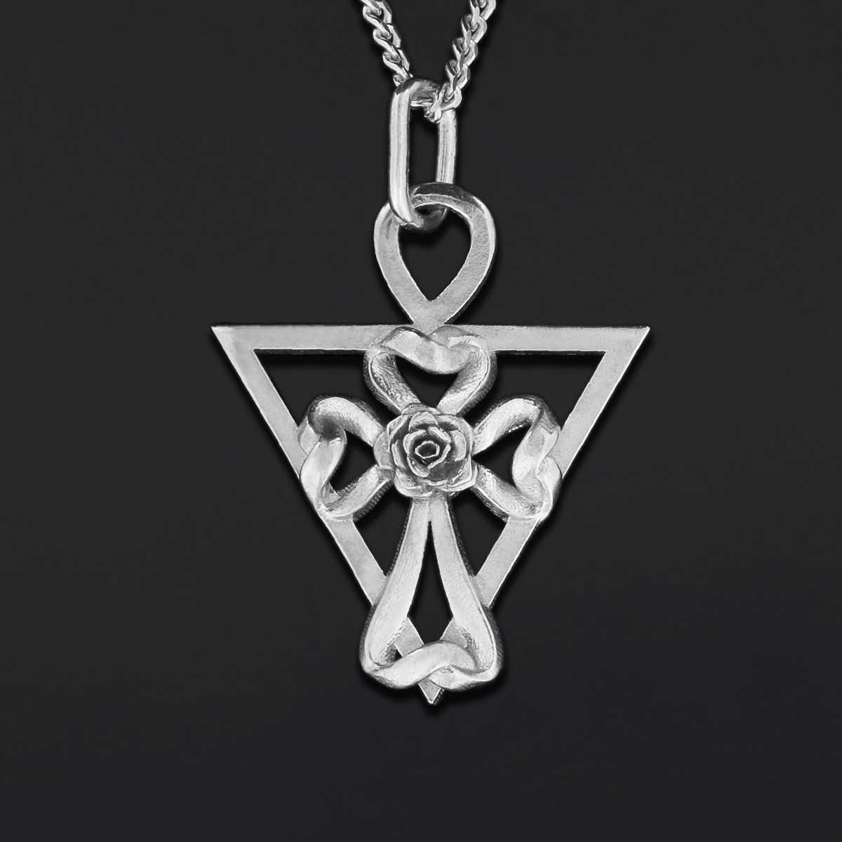 Amorc Mystic Cross Necklace, Rosicrucian Pendant, Spiritual Symbol Jewelry - view 6