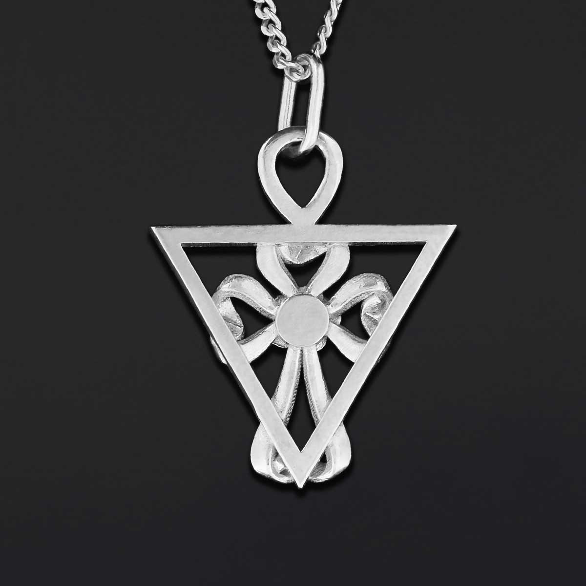 Amorc Mystic Cross Necklace, Rosicrucian Pendant, Spiritual Symbol Jewelry - view 7