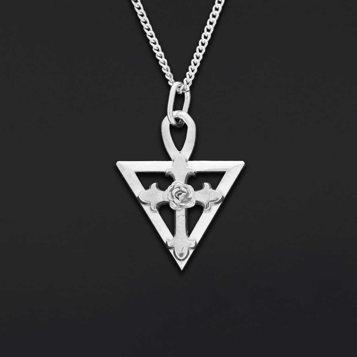 Amorc Rosae Crucis Pendant, Rosicrucian Necklace, Cross Necklace, Rosicrucian Amorc Jewelry - view 5