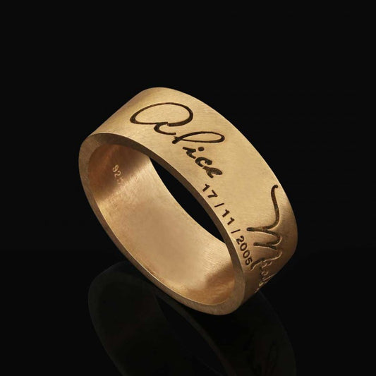 Anniversary Motto Band ring - view 2