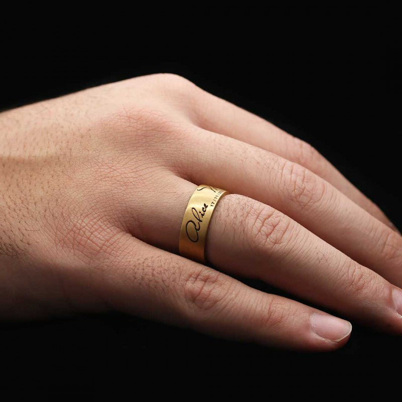 Anniversary Motto Band ring by SWISS PLUS - Inspirational Rings - view 6
