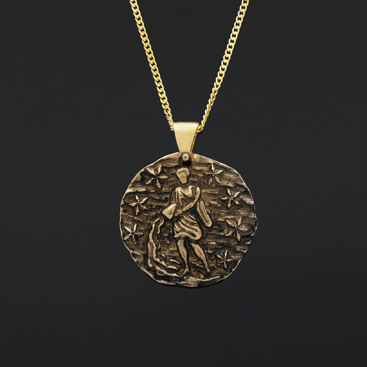 Aquarius Pendant, Unique Zodiac Jewelry, Sterling Silver Astrology Necklace, Water Bearer Charm, Gift for Aquarius