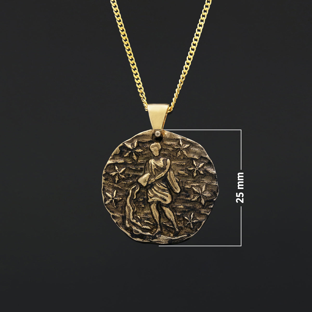 Aquarius Pendant, Unique Zodiac Jewelry, Sterling Silver Astrology Necklace, Water Bearer Charm, Gift for Aquarius