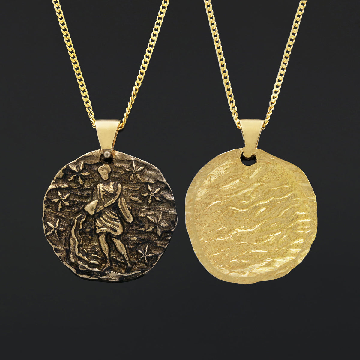 Aquarius Pendant, Unique Zodiac Jewelry, Sterling Silver Astrology Necklace, Water Bearer Charm, Gift for Aquarius