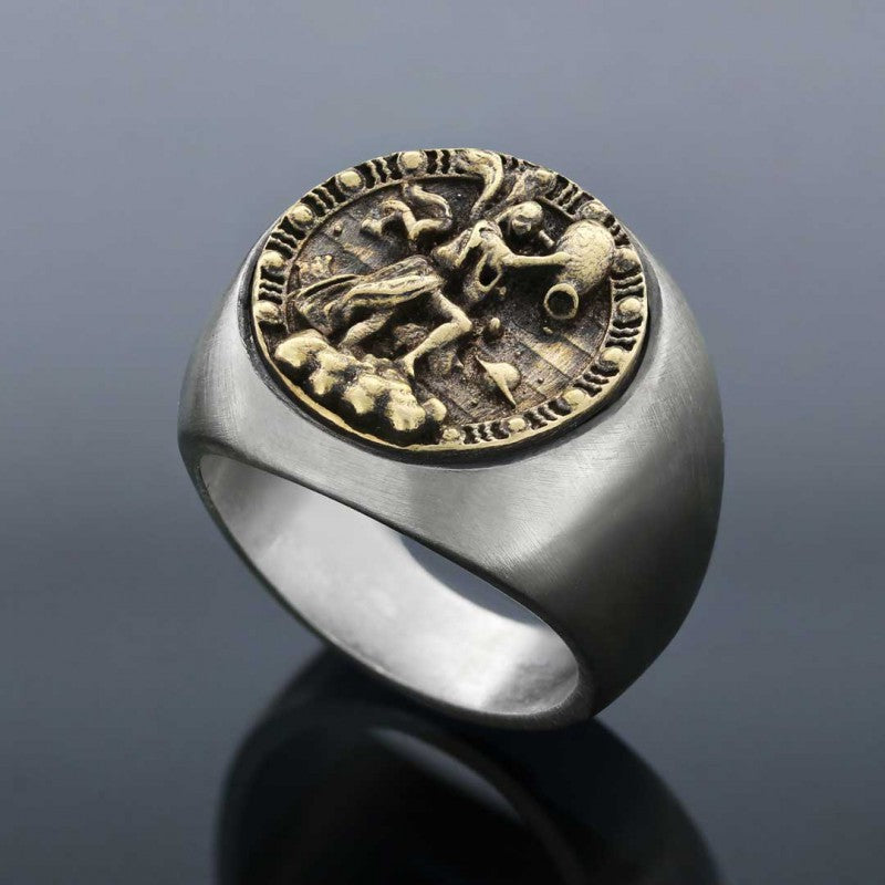 Aquarius Horoscope Ring - view 3