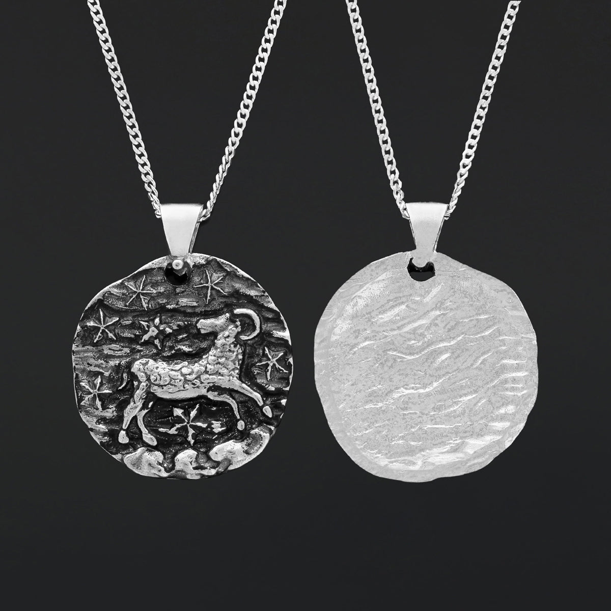 Aries Pendant, Zodiac Necklace, Sterling Silver Pendant, Astrology Jewelry, Aries Sign Jewelry - view 5