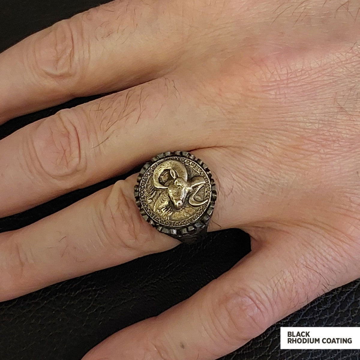 Aries Sign Ring, 925 Sterling Silver Aries Sign Ring by SWISS PLUS - Zodiac Collection - view 7