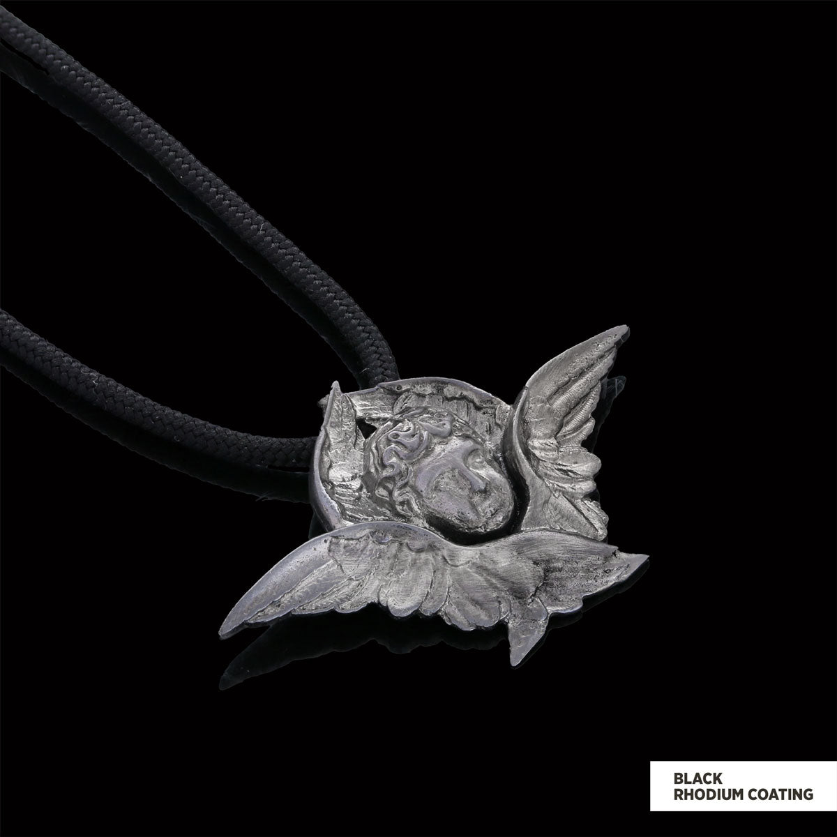Baby Angel Pendant Black Rhodium Coating