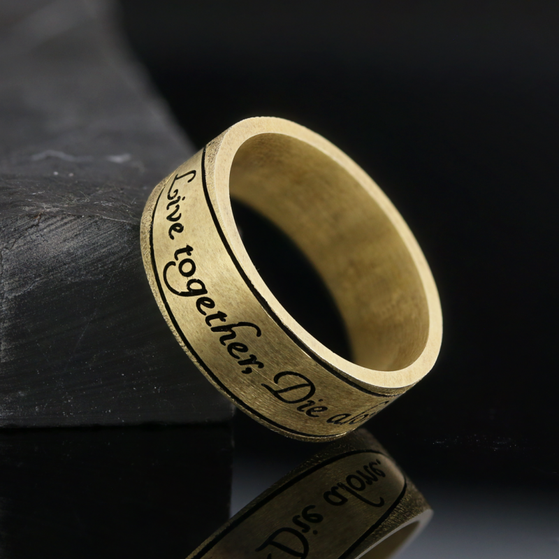 Live together Motto Band Ring