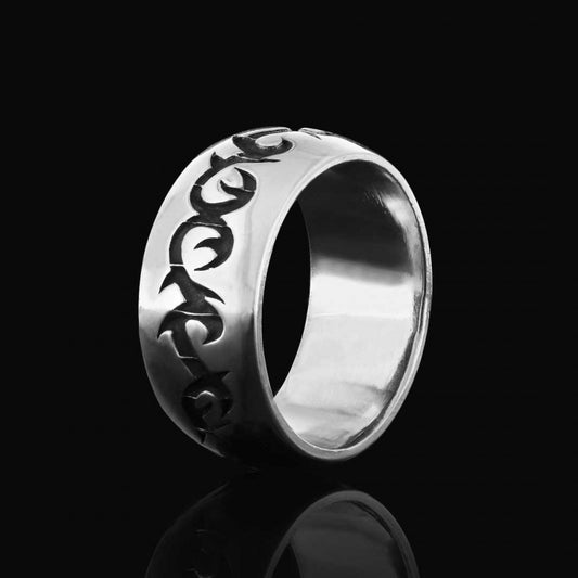 Custom Design Celtic Design Band Ring by SWISS PLUS - Sterling Silver Band Rings - view 2