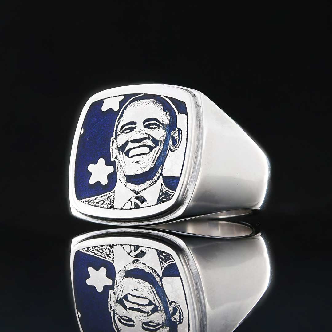Barack Obama Photo Ring by SWISS PLUS - Photo Collection - view 4