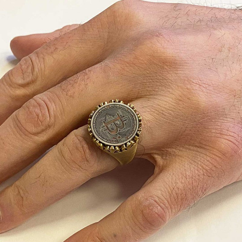 Bitcoin Souvenir Gold Ring - view 4
